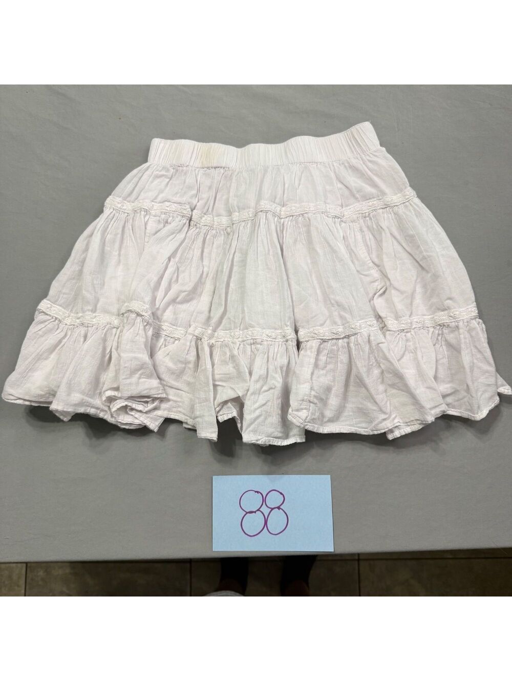 American Eagle White Tiered Mini Skirt Size XS